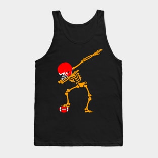 Dabbing Skeleton Football Halloween T Shirt Costume Gifts Tank Top